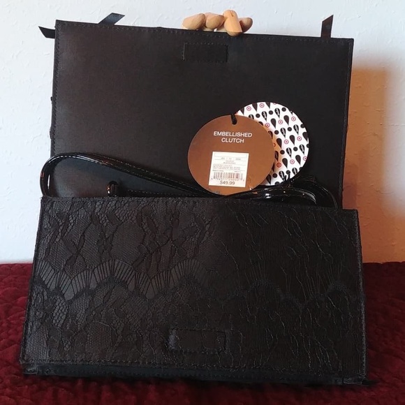 NEW! Prabal Gurung Nemain Marcus Lace Satin Clutch - Picture 5 of 8